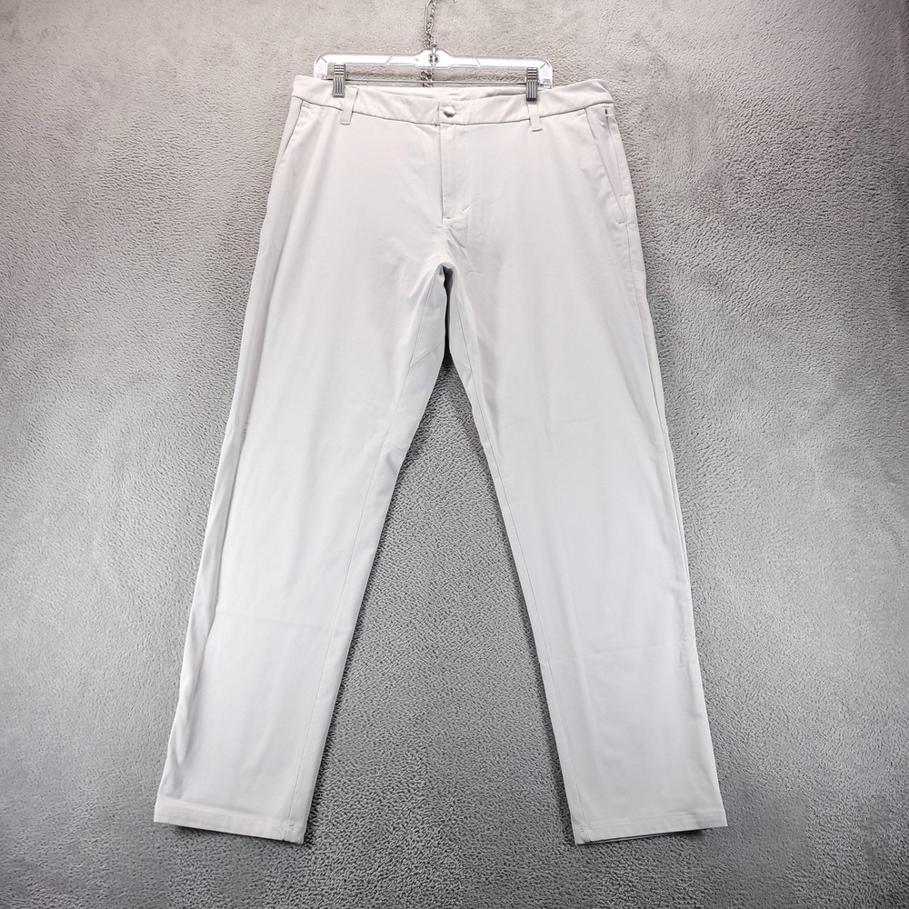 Lululemon Pants Mens 36 White Commission Chino Travel Stone Regular Straight 30L